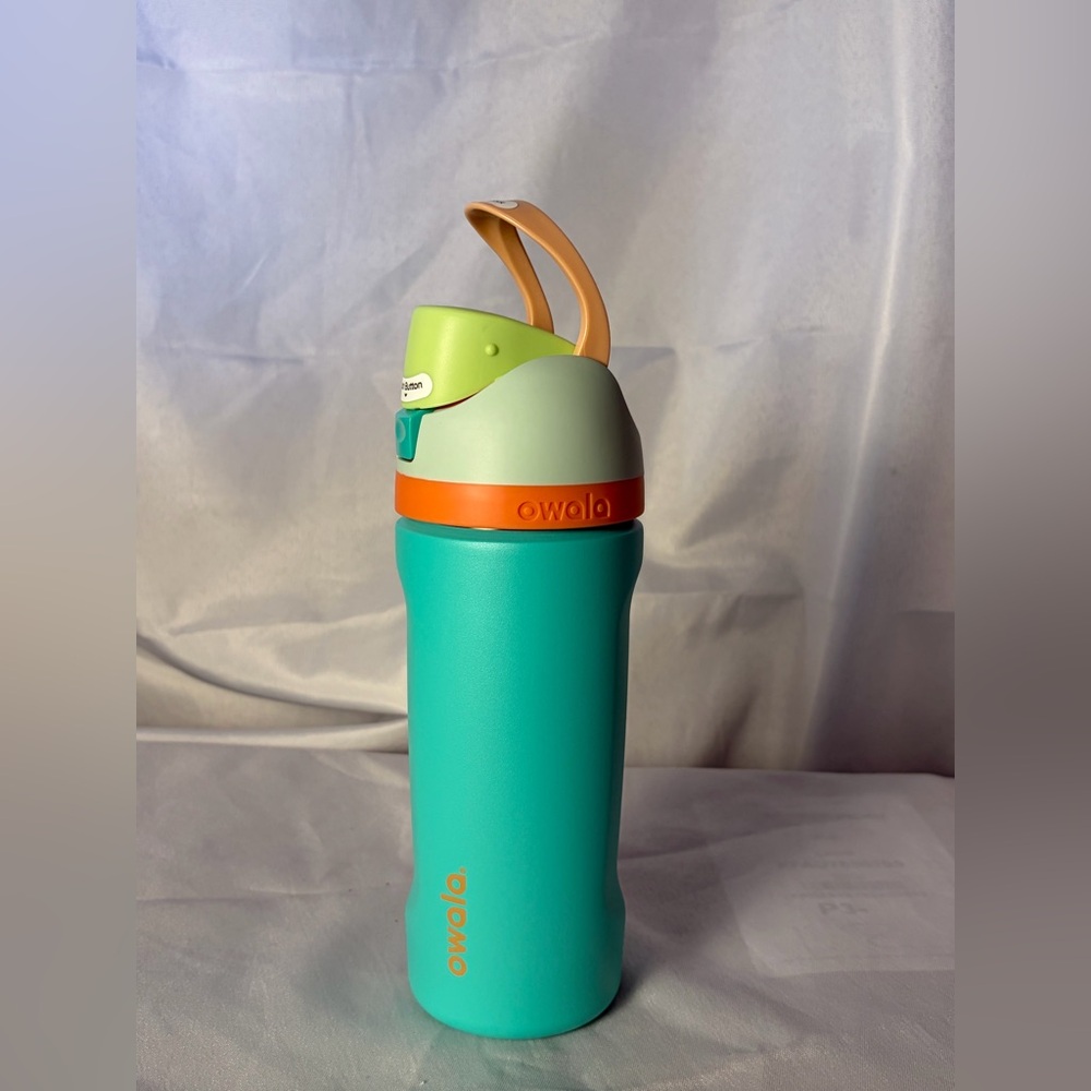 Owala insulated water bottle with a built-in straw. Crazy Chameleon 16oz. 1